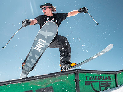 freestyle skier performing trick